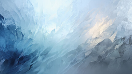 Fototapeta premium Abstract background of blue and white hues with frosted glass effect creating a soft and dreamy visual