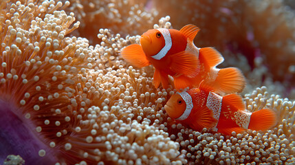 symbiotic relationship between clownfish and sea anemones