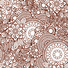 Beautiful flower art and mandala vector design