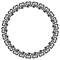 Circle design wedding background design hearth symbol lovely romantic round frame decoration vector art element