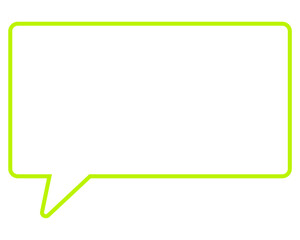 Obraz premium シンプルなカラー線の吹き出し 四角形