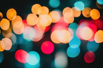 Abstract Colorful Bokeh Lights Background Festive Mood Celebration Party Defocused Effect Bright Glowing Circles Holiday Season Backdrop