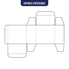 die cut editable packaging template design