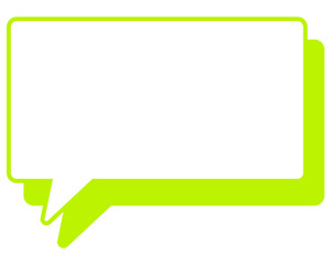 シンプルなカラー線の吹き出し　四角形