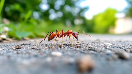 Detailed Close-Up of Ants in Natural Habitat Highlighting Ecosystem Imbalance