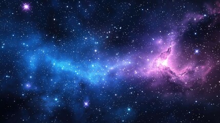 Fototapeta premium A vibrant cosmic nebula displays swirling hues of deep space.