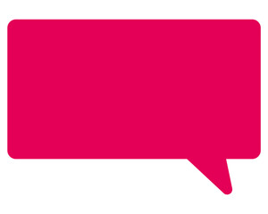 シンプルなカラーの吹き出し　四角形