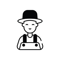 Farmer vector icon stock illustration