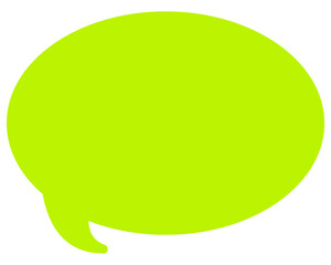 シンプルなカラーの吹き出し　丸形