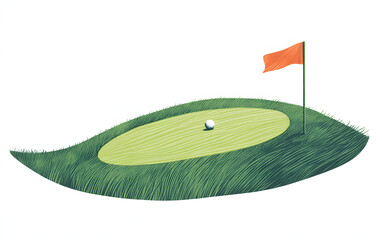 Cartoon high-definition golf illustration