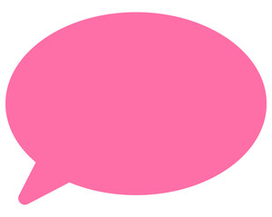 シンプルなカラーの吹き出し　丸形