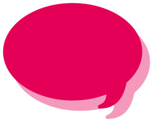 シンプルなカラーの吹き出し　丸形