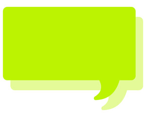 シンプルなカラーの吹き出し　四角形