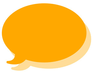 シンプルなカラーの吹き出し　丸形