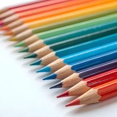Vibrant Colored Pencils: A Colorful Background Image isolated on transparent background