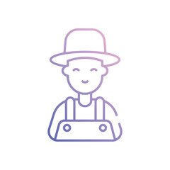 Farmer vector icon stock illustration