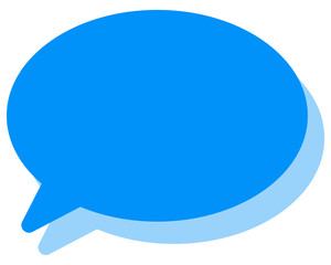 シンプルなカラーの吹き出し　丸形