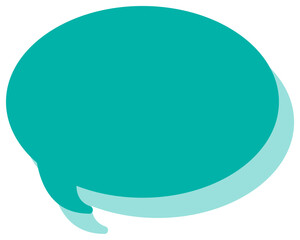 シンプルなカラーの吹き出し　丸形