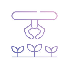 Robotic Arm vector icon stock illustration