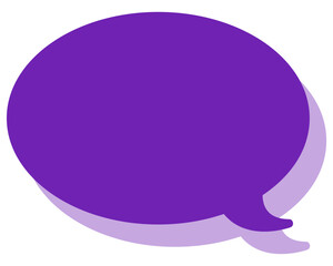 シンプルなカラーの吹き出し　丸形