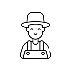 Farmer vector icon stock illustration