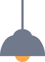 Glowing lamp on ceiling vector illustration