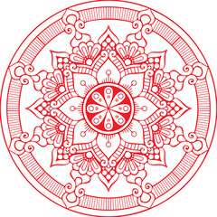 Beautiful flower art and mandala vector design