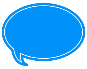 シンプルなカラーの吹き出し　丸形