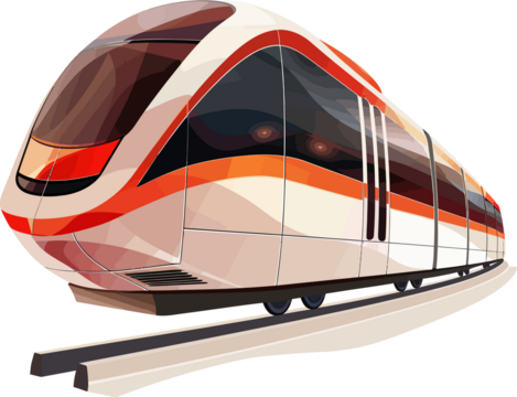 red bus isolated on white