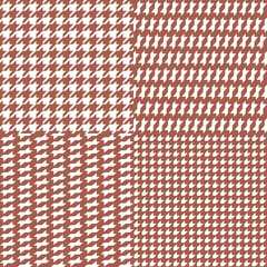 Seamless Houndstooth Pattern Collection – Mocha color Fashion Background