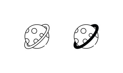 Planet icons set vector stock illustration