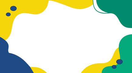 Simple wave abstract at side and white blank at middle background