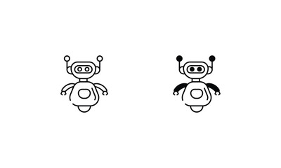 Robot icons set vector stock illustration
