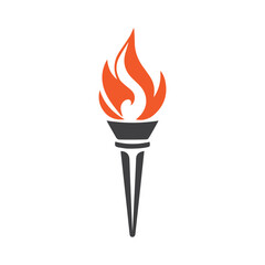 Torch Logo Design Graphic Illustration