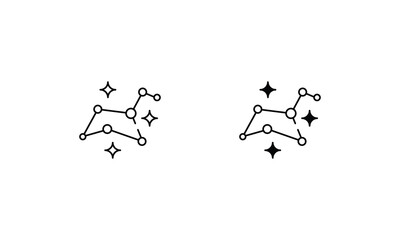Constellation icons set vector stock illustration