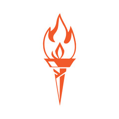 Torch Logo Design Graphic Illustration