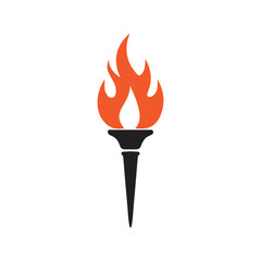 Torch Logo Design Graphic Illustration