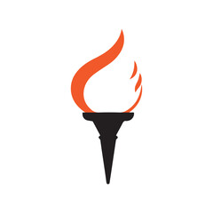 Torch Logo Design Graphic Illustration