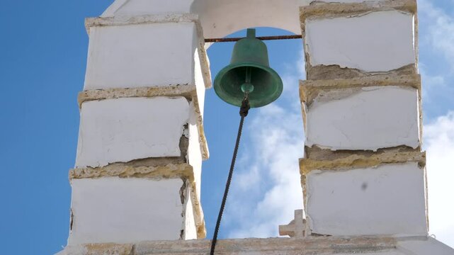 Greece Mykonos Canvas Art Red Dome And Bell Tower Of Greek Orthodox Church On Mykonos By Zoe Schumacher. High quality 4k footage