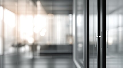 Contemporary business meeting space modern office with professional ambiance and blurred background