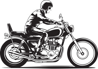 Fototapeta premium Motorbike SVG – Bold Motorcycle Silhouette for T-Shirts & DecalsBiker Clipart – Ride or Die Graphic for Cricut & DIY CraftsVintage Motorcycle SVG – Classic Cruiser Design for Apparel & PrintsRac