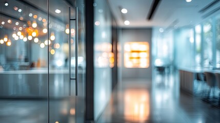 Business event in modern office blurred background professional environment dynamic perspective