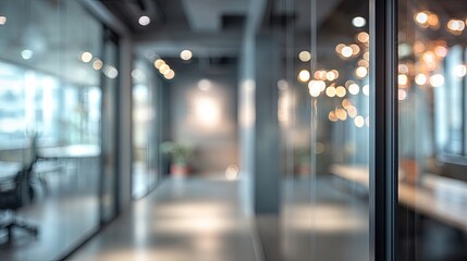 Blurry office interior design modern workplace photo contemporary atmosphere creative angle