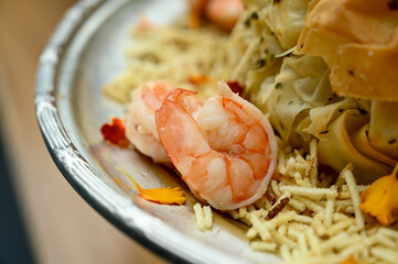 puff pastry brie cheese with shrimp, puff pastry brie cheese, brie cheese, puff pastry brie, haute cuisine
