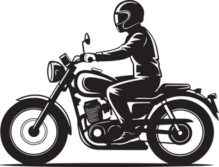 Fototapeta premium Motorbike SVG – Bold Motorcycle Silhouette for T-Shirts & DecalsBiker Clipart – Ride or Die Graphic for Cricut & DIY CraftsVintage Motorcycle SVG – Classic Cruiser Design for Apparel & PrintsRac