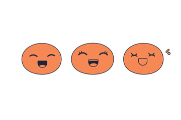 Naklejka premium smiley face on white background