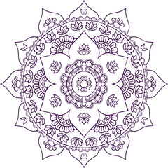 Beautiful flower art and mandala vector design