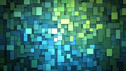 Abstract Gradient Squares Mosaic, A Harmonious Blend of Color and Form