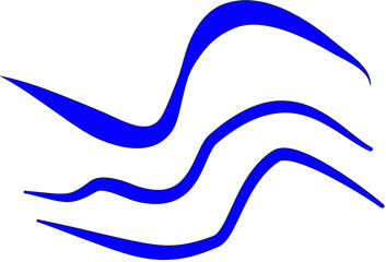 Abstract thick-line drawing resembling a dynamic form, a white background.