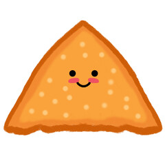 Samosa cute brown emoji food eat delicious